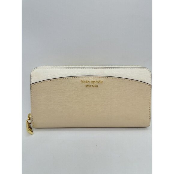 Kate Spade NY Morgan Colorblock Saffiano Leather Women’s Zip Around Wallet - Picture 2 of 7